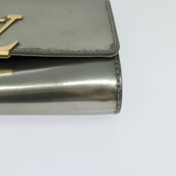 LOUIS VUITTON Vernis Pochette Louise PM Clutch Bag Silver - Picture 15 of 16